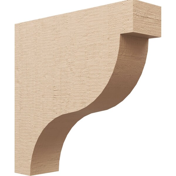 Ekena Millwork 6"W x 24"D x 24"H Thin Garner Rough Cedar Woodgrain TimberThane Corbel, Primed Tan CORUR06X24X24GARRCPR - main